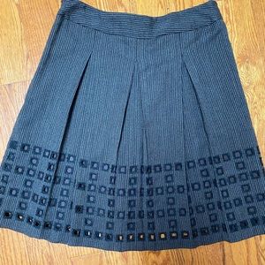 BCBG Max Azria Pleated Skirt with Cutout Detailing